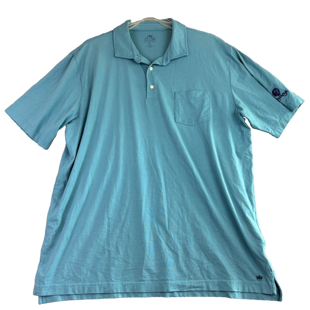 Peter Millar Mens XL Mountainside Collection Short Sleeve Polo Shirt Cuscowilla‎